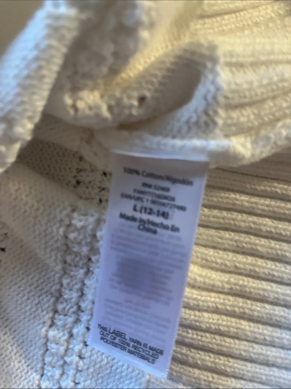 White Puff-Sleeve Button-Up Knit Cardigan - Picture 5 of 6